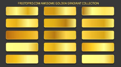 Illustrator Golden Gradient Color Vector Resource